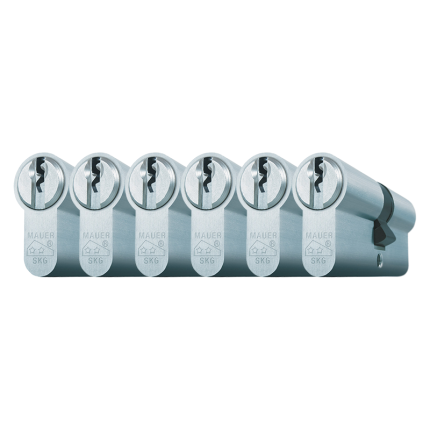 Mauer profielcilinder, standaard serie, dubbele cilinder gelijksluitend per 6