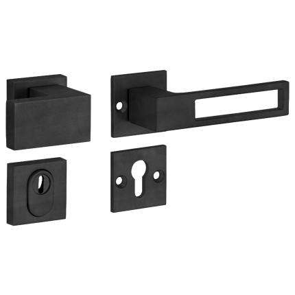 M&T knop- en krukgarnituur PC met kerntrek SKG*** Entry, mat zwart PVD