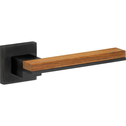 M&T Krukgarnituur BB Mimolimit, mat zwart PVD/Teak