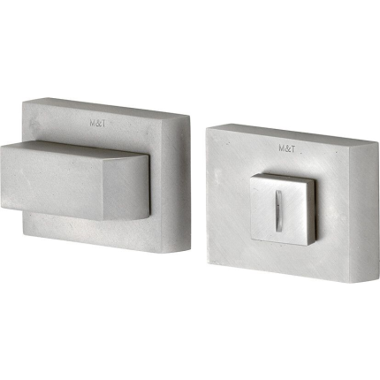 M&T Toiletgarnituur Tukan vierkant recht hefboom rechts, mat nikkel ongelakt, 60x47x10mm