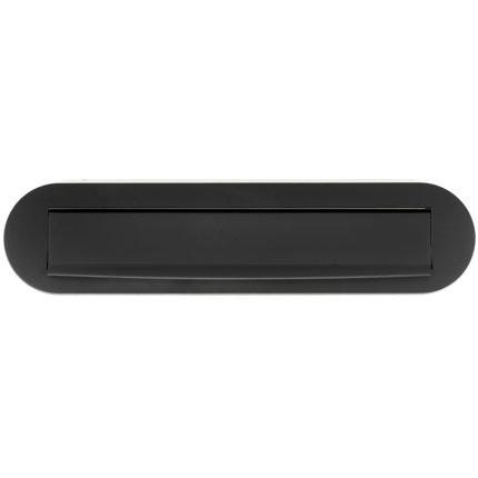 Mi Satori briefplaat ovaal 330x80x10 mm mat zwart