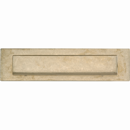 Mi Satori briefplaat rechthoek 330x80x10mm messing getrommeld