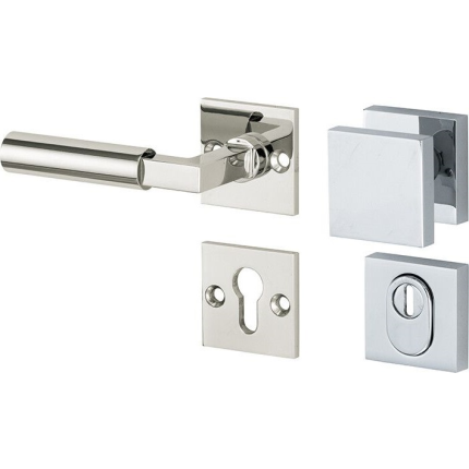 Mi Satori knop/kruk op rozet - SKG Bauhaus glans nikkel / glans chroom