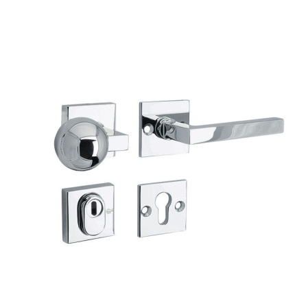 Mi Satori knop/kruk op rozet - SKG Kare glans chroom rechts