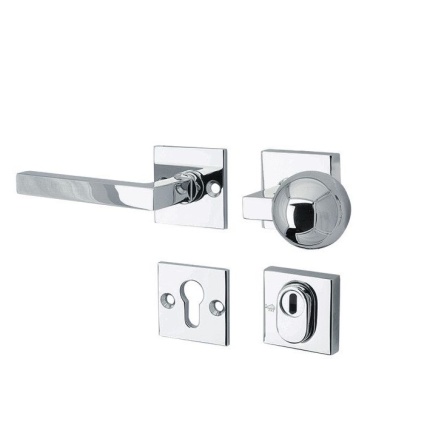 Mi Satori knop/kruk op rozet - SKG Kare glans chroom 