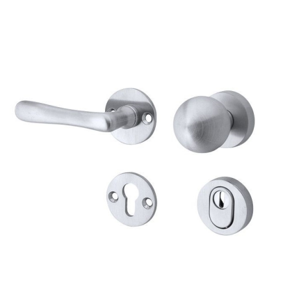 Mi Satori knop/kruk op rozet - SKG Linea elegant mat chroom links