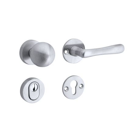 Mi Satori knop/kruk op rozet - SKG Linea elegant mat chroom rechts