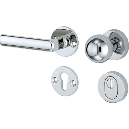 Mi Satori knop/kruk op rozet - SKG Padania glans chroom