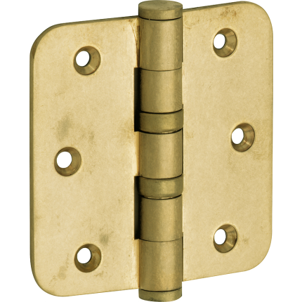 Mi Satori Kogell.scharn. ronde hoek 76x76mm vlak messing getrommeld