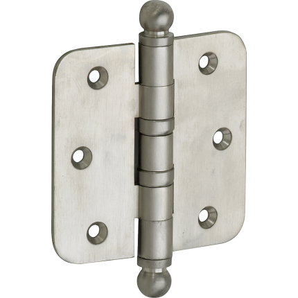 Mi Satori Kogell.scharn. ronde hoek 89x89mm bol mat nikkel ongelakt