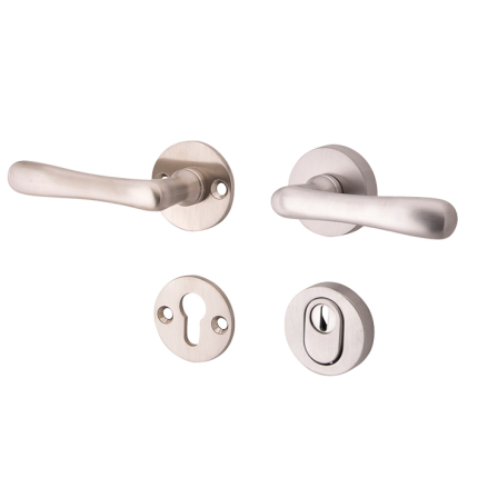 Mi Satori kruk/kruk op rozet - SKG Linea mat nikkel / mat nikkel PVD links
