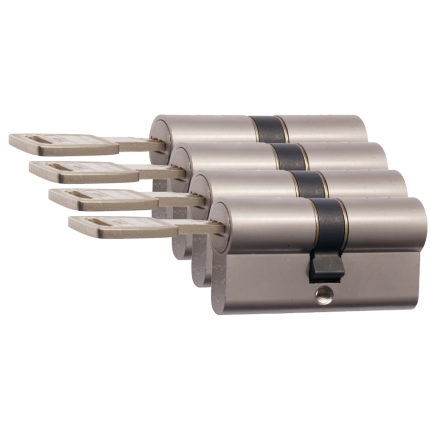 Nemef 142/9 profielcilinder NF4 serie dubbele cilinder 30/30 gelijksluitend per 4
