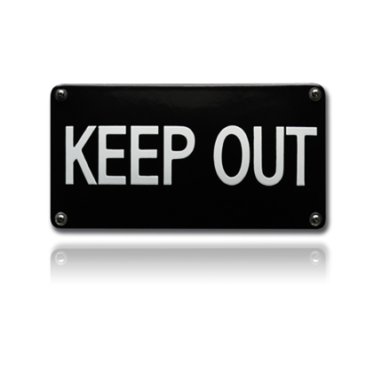 NH-100 emaille verbodsbord 'Keep out'