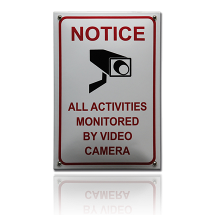 NH-101 emaille veiligheidsbord 'Monitored by video camera'