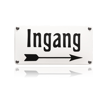 NH-113 emaille naambord 'Ingang'