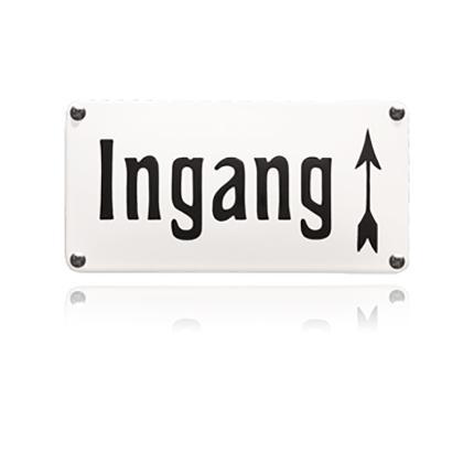 NH-114 emaille naambord 'Ingang'