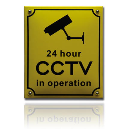 NH-115 emaille veiligheidsbord 'CCTV in oparation'