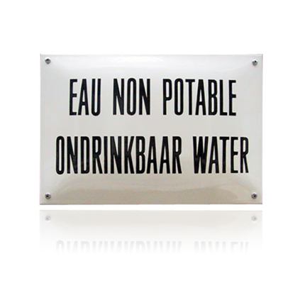 NH-47 emaille naambord 'Eau non potable'
