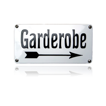 NH-66 emaille naambord 'Garderobe'