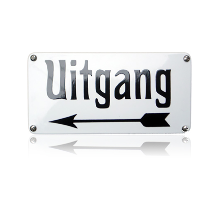 NH-72 emaille naambord 'Uitgang'