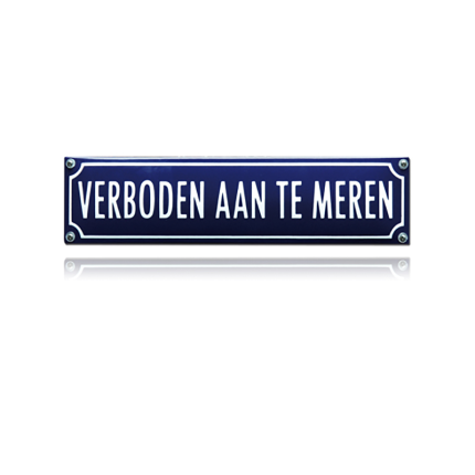 NH-92 emaille verbodsbord 'Verboden aan te meren'