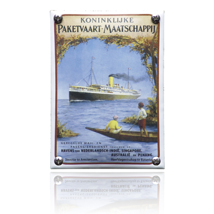 NK-30-KP emaille reclamebord 'Paketvaart'
