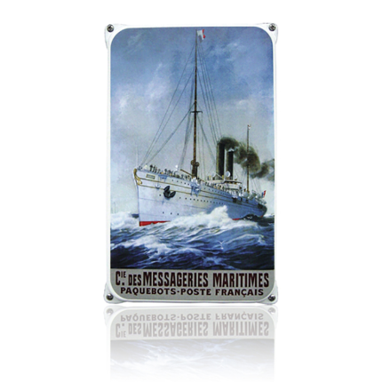 NO-54-MM emaille reclamebord 'Messageries'