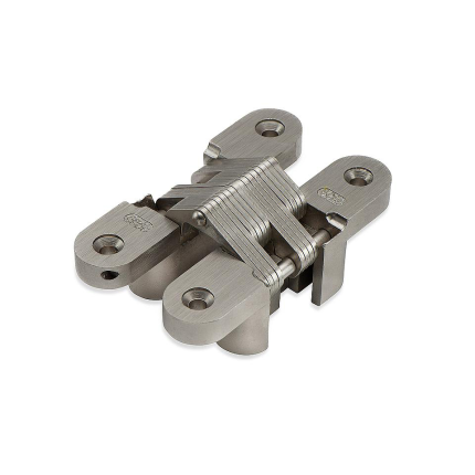 Onzichtbaar scharnier SOSS ronde hoek nikkel 117,5x25,4 mm, zware toepassing