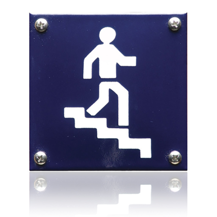 Pictogram emaille 'Trap' vierkant