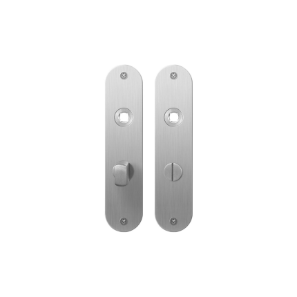 Plaatschild GPF1100.12 WC57/5 normale knop RVS geborsteld