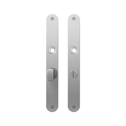 Plaatschild GPF1100.23 WC57/5 grote knop RVS geborsteld