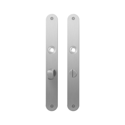 Plaatschild GPF1100.23 WC57/5 normale knop RVS geborsteld