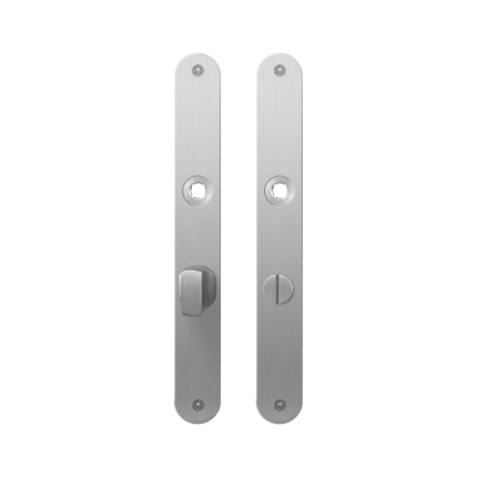Plaatschild GPF1100.23 WC63/8 grote knop RVS geborsteld