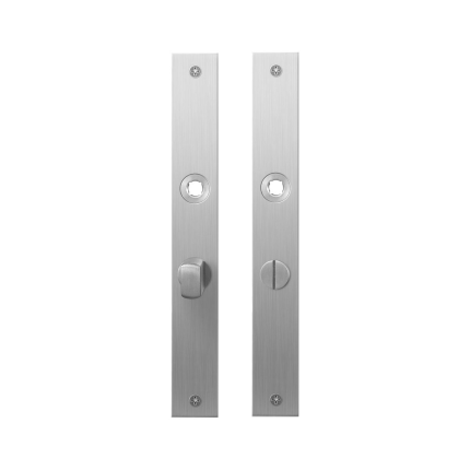 Plaatschild GPF1100.28 WC57/5 normale knop RVS geborsteld