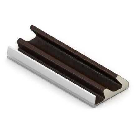 Q-Lon tochtstrip QL3091 zwart 7 meter, kaderprofiel, kophoogte 15 mm
