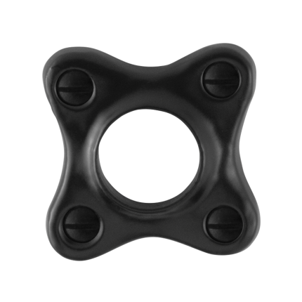 Rozet GPF6100.09L/R 44x44x9mm smeedijzer zwart links-/rechtsdraaiend