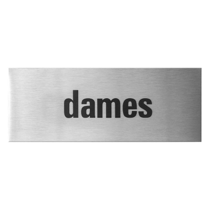 RVS deurbordje 'Dames' rechthoekig