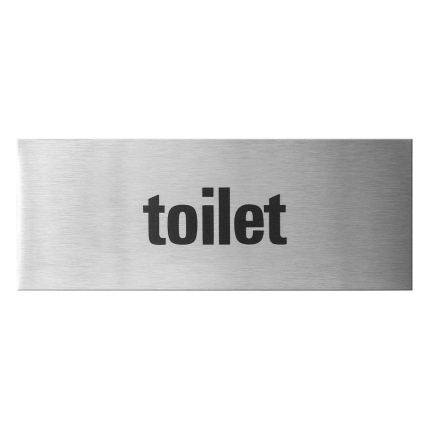 RVS deurbordje 'Toilet' rechthoekig