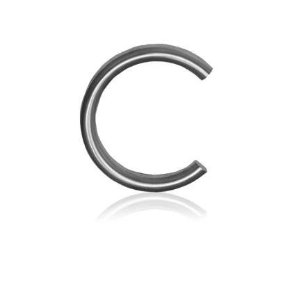 RVS huisnummer letter 'C', 10 x 130 mm grijs