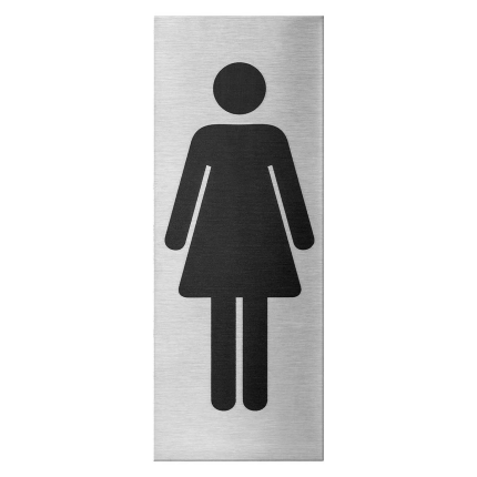 RVS pictogram 'Dames' rechthoekig