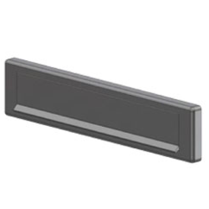 5013.400.510 S2 briefplaat Clima Comfort rechthoekig 341x74 mm, buitenkleppend geveerd aluminium