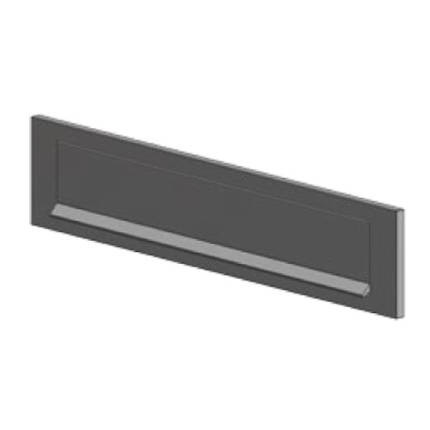 S2 briefplaat aluminium F1 voor deurdikte 38-45 mm