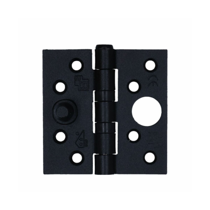 S2 Kogellagerscharnier 6522 rechte hoek 76x76mm staal zwart SKG**