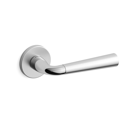 S91 Special deurkruk op rozet, chrome/satinchrome 