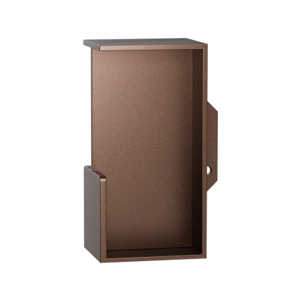 Schuifdeurkom inbouw Bronze blend G-greep rechthoekig 100x50x40mm