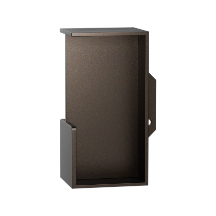 Schuifdeurkom inbouw Dark blend G-greep rechthoekig 100x50x40mm