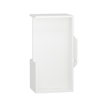 Schuifdeurkom inbouw wit G-greep rechthoekig 100x50x40mm