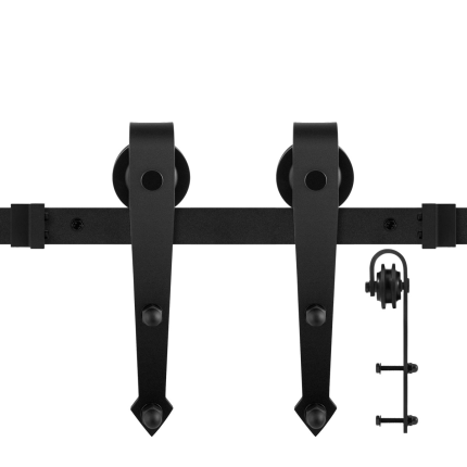 GPF0504.61 schuifdeursysteem Nuoli zwart 220 cm