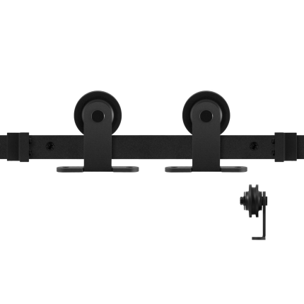 GPF0510.61 schuifdeursysteem Osa zwart 300 cm (2 x 150 cm schuifdeurrail)