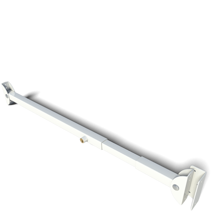 SecuBar Plus wit, geschikt voor overspanning 1800-3000mm